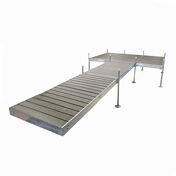 Tommy Docks 24' Platform-Style Aluminum Frame With Composite Decking Complete Dock Package - Ridgeway Gray