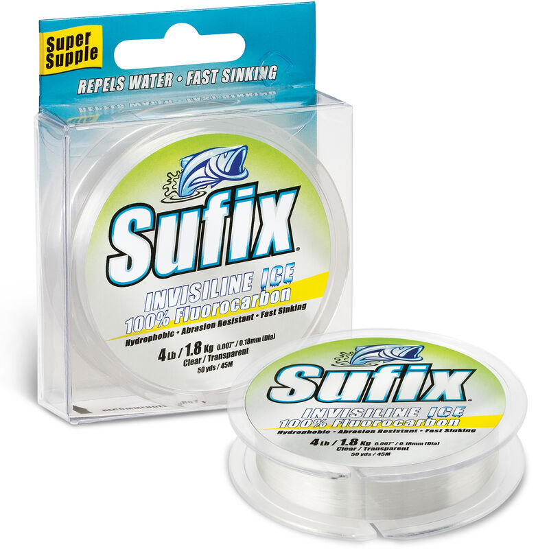 Sufix InvisiLine Ice 100% Fluorocarbon Line, Clear, 50 Yards image number 1