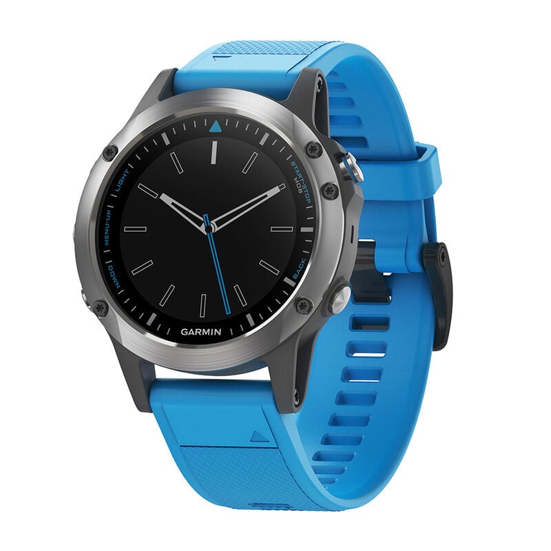 Garmin Quatix 5 Marine GPS Smartwatch With Blue Silicone Band image number 1