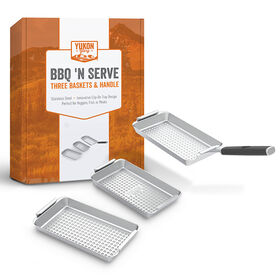Yukon Glory BBQ 'N Serve Grill Basket Set