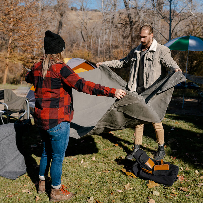 Stansport Heavy-Duty Canvas Tarp, 8' x 10', Olive Drab Green image number 9