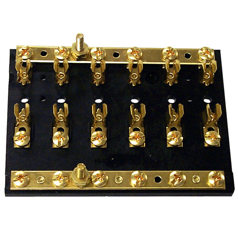 Sierra Hot Feed/Common Ground Fuse Block, 6 Gangs