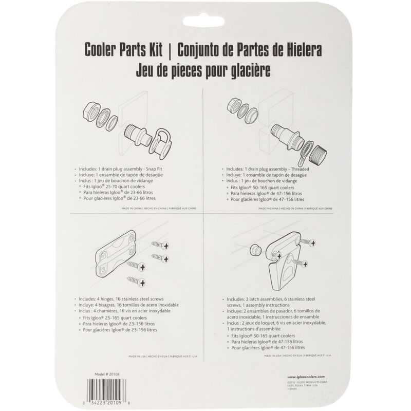 Igloo Ice Chest Universal Parts Kit  image number 4