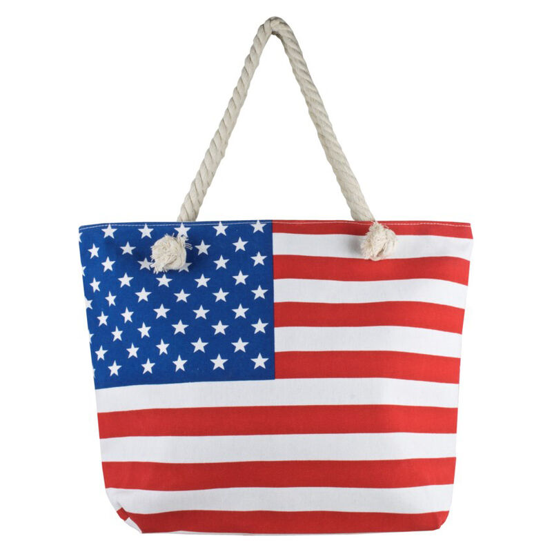 American Flag Bag with Rope Handles image number 1