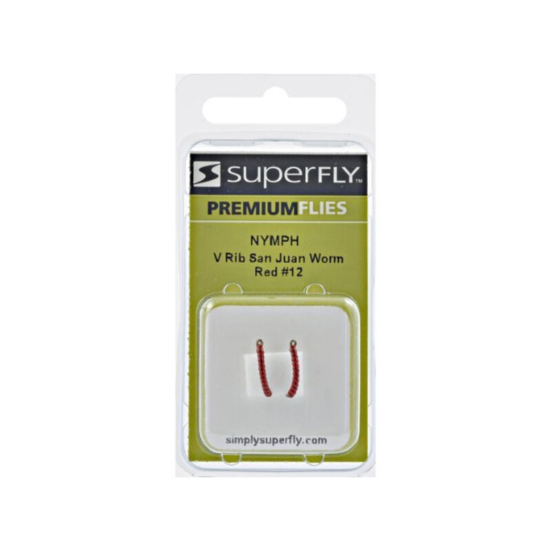 Superfly Nymph V-Rib San Juan Worm, 2-Pack image number 1
