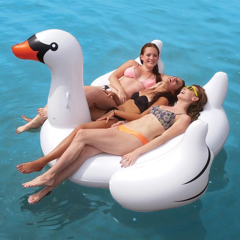 Swimline Giant Swan Ride-On Float image number 7