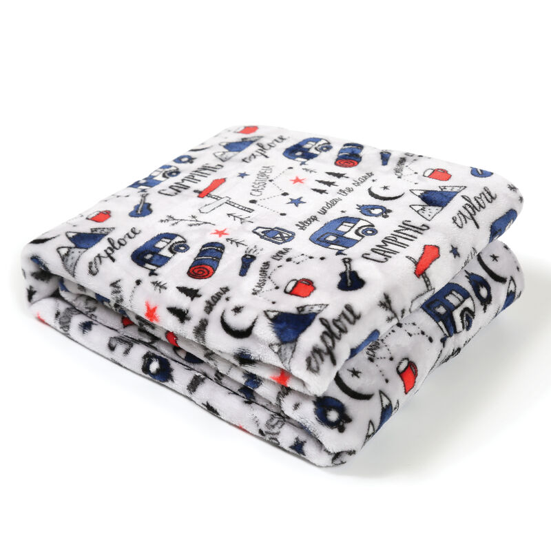 Adirondack Lodge RV Collection Velvet Throw, 50" x 60", Stars Americana image number 4