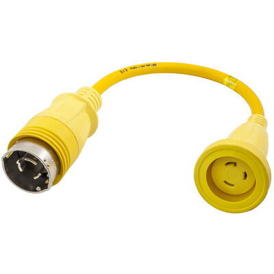 Hubbell Straight Adapter With 30A Locking Plug