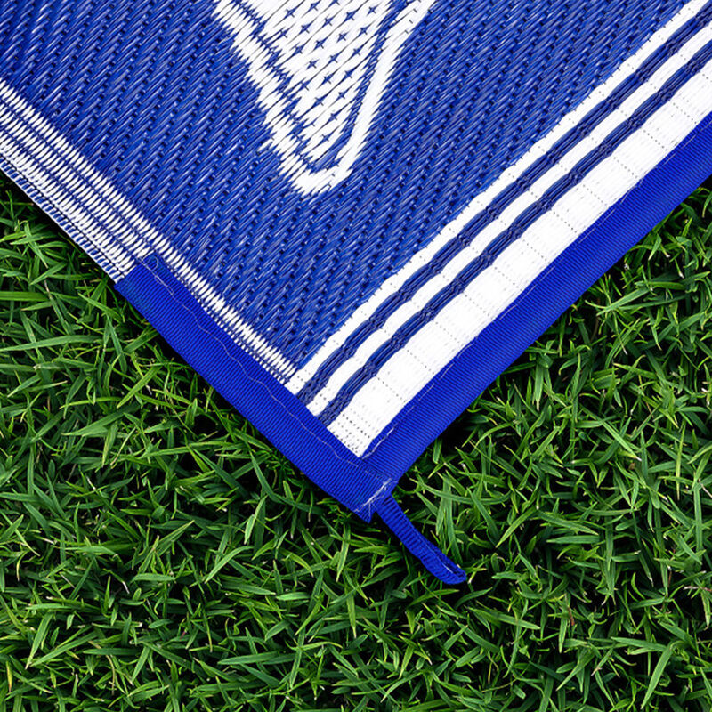 Camco XL RV Awning & Outdoor Mat - Blue/White image number 5
