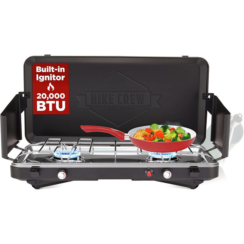 Hike Crew 2-Burner Gas Camping Stove, 20,000 BTU image number 8