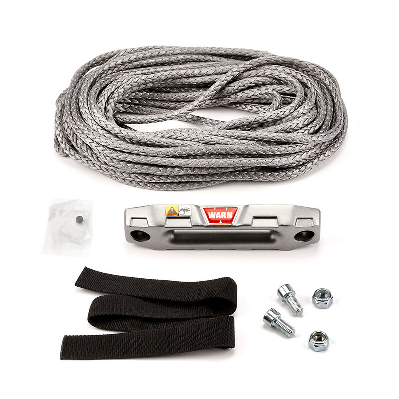 WARN 100970 Synthetic Rope Conversion Kit, 1/4" x 50'