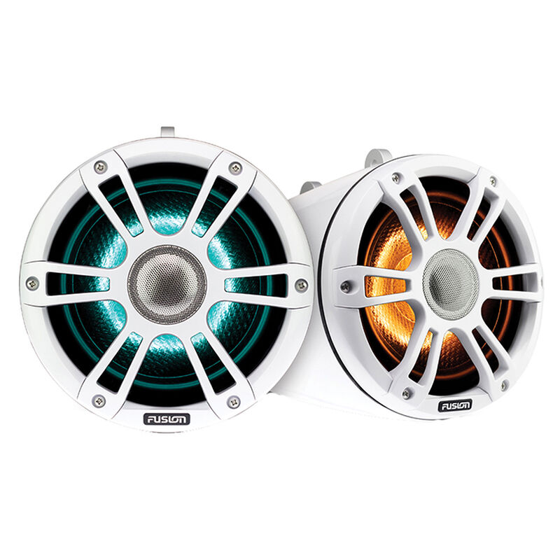 FUSION 7.7" Wake Tower Speakers w/CRGBW LED Lighting - White image number 1