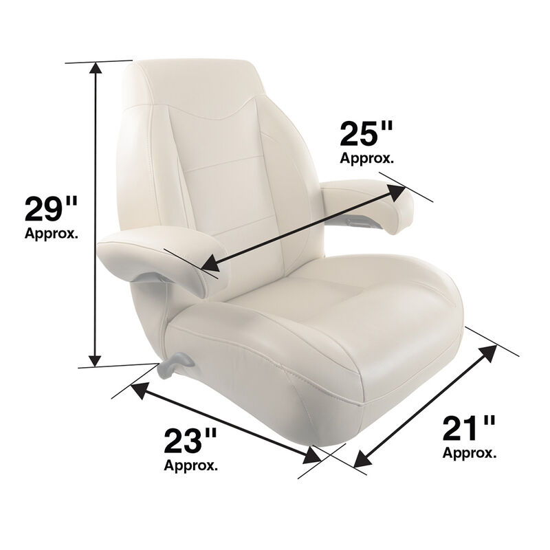 Springfield Pontoon Reclining Helm Seat, Cream image number 4