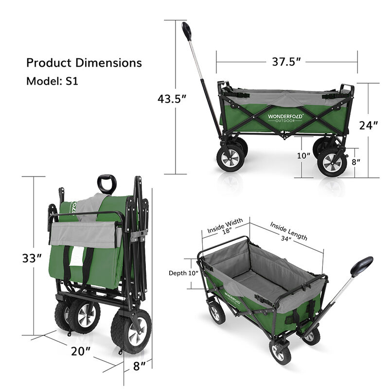 Wonderfold Outdoor S1 Utility Folding Wagon with Stand image number 28
