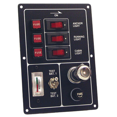 3-Switch Panel With Battery Tester And Lighter