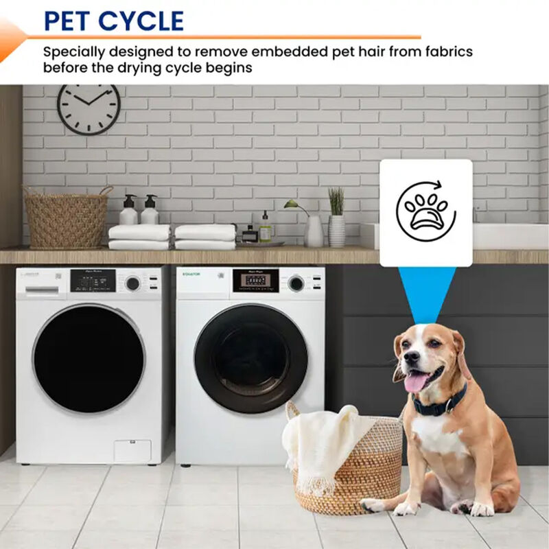 Equator Stackable EW 826 Washer + ED 866 DL Dryer Set, White image number 5