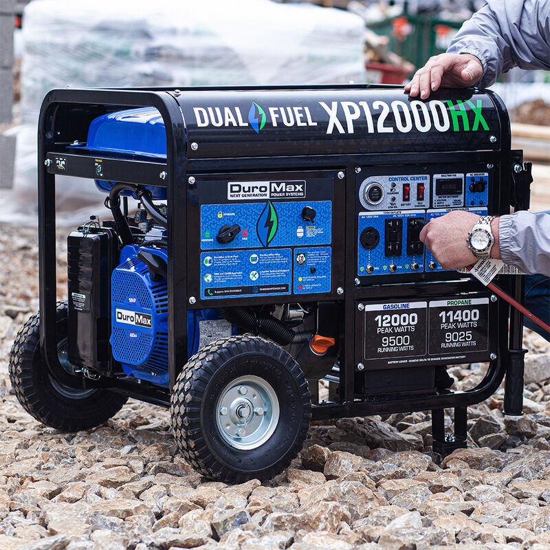 DuroMax 12,000-Watt 460cc Dual Fuel Portable Generator with CO Alert image number 8