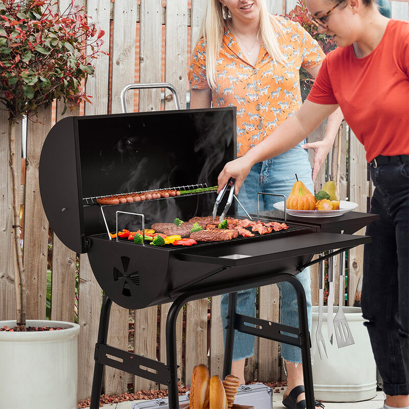 Royal Gourmet CC1624 BBQ Charcoal Grill w/ Side & Front Shelves image number 6