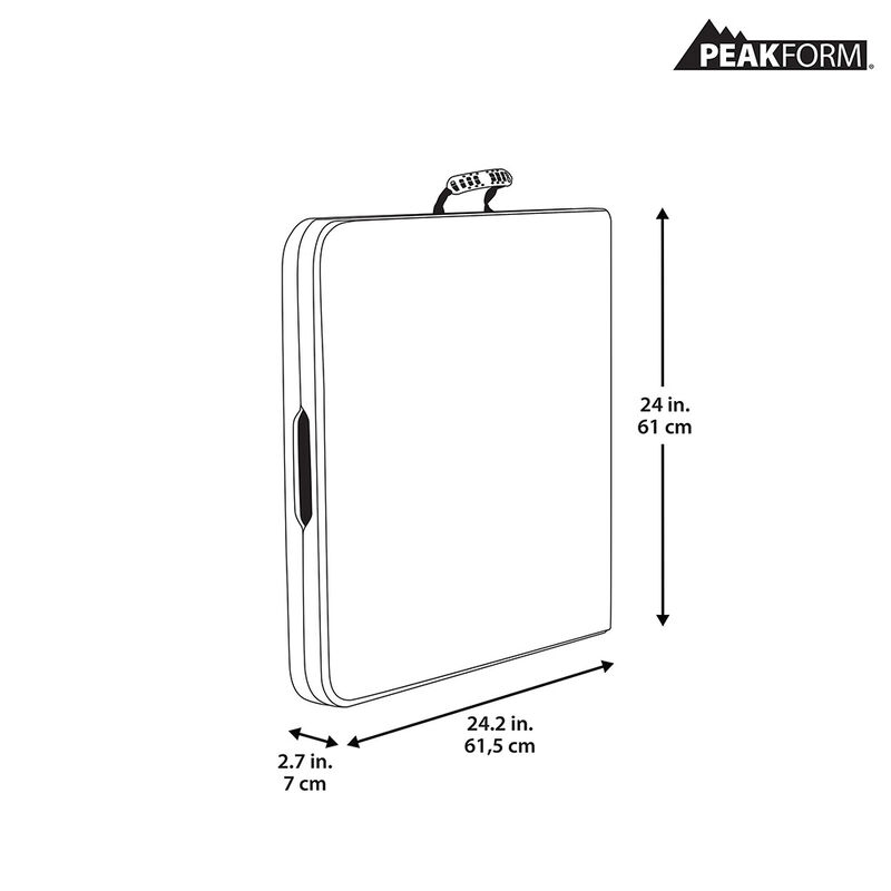 Peakform 4' Adjustable Fold-in-Half Table, White image number 22