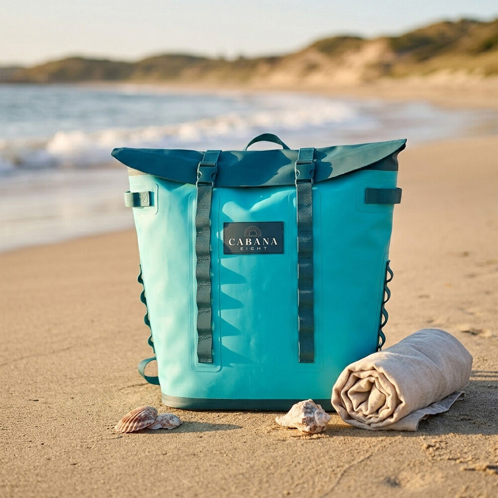 Cabana Eight Turquoise/Blue Backpack Soft Cooler