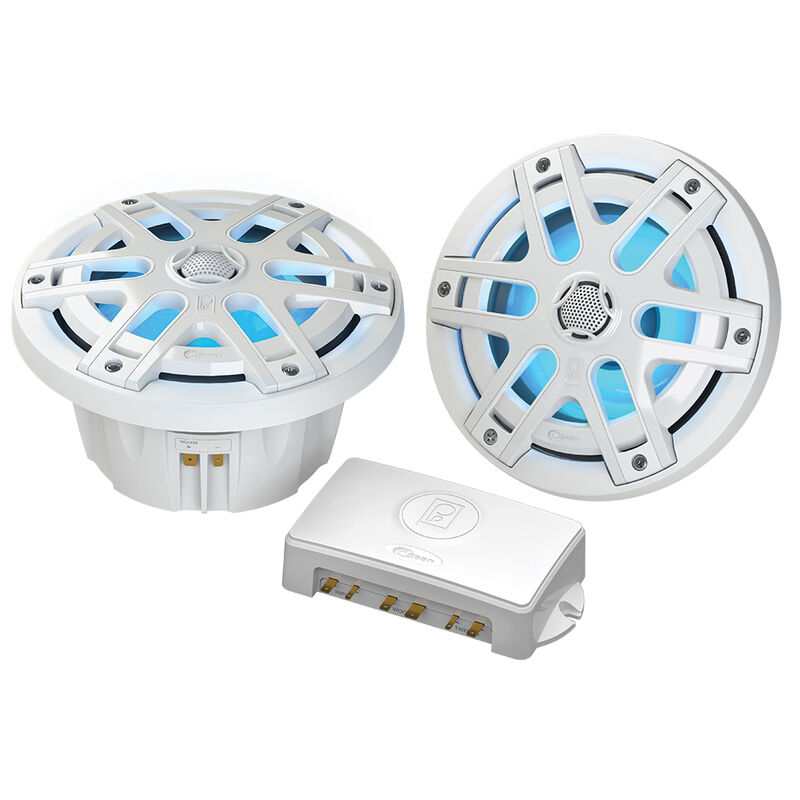 Poly-Planar MA-OC6 6.5" 480 Watt Waterproof Blue LED Speaker - White image number 1