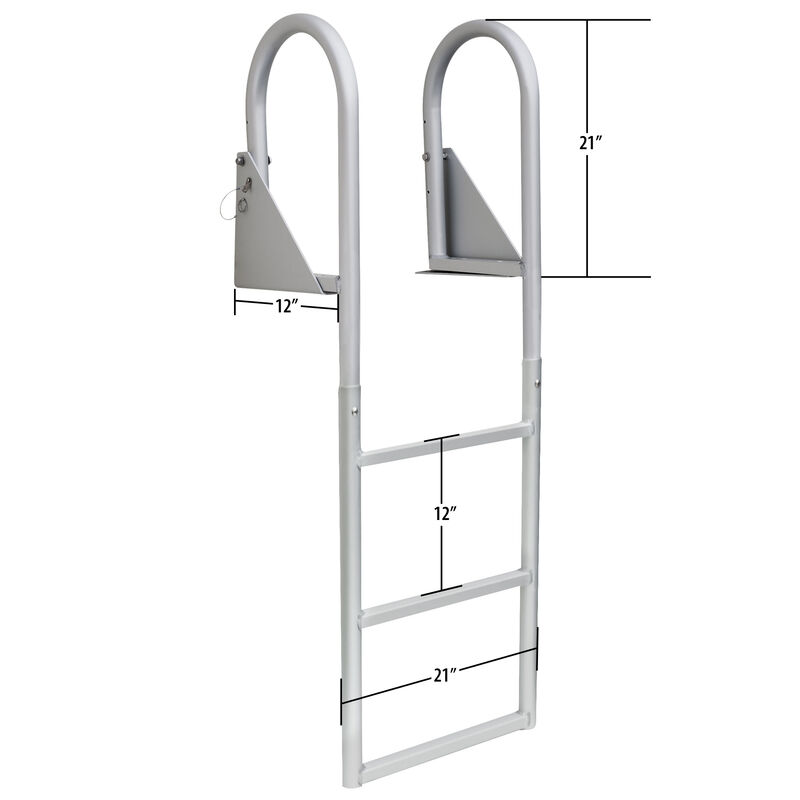 Dockmate Standard Step Flip-Up Dock Ladder, 5-Step image number 2