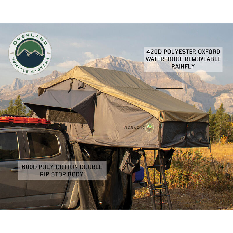 Overland Vehicle Systems Nomadic 2 Extended Rooftop Tent with Annex image number 12