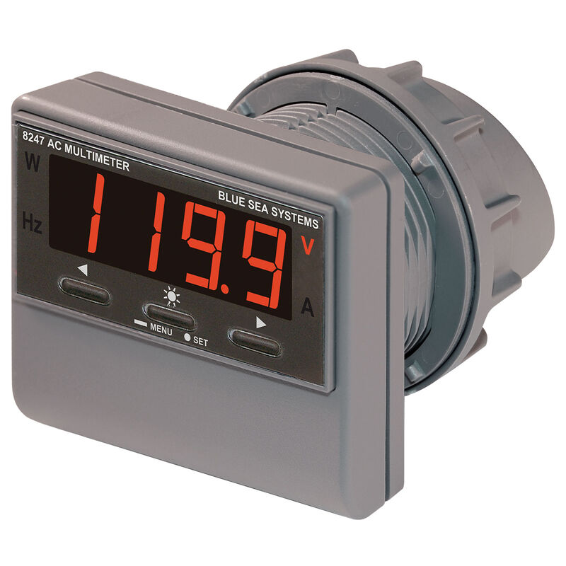 Blue Sea Systems AC Digital Multi-Function Current and Voltage Meter With Alarm image number 1