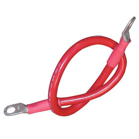 Ancor Premium Red Battery Cable Assembly, 2 AWG Wire, 3/8" Stud, 32"