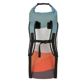 Hurley 28L Waterproof Dry Bag w/ Backstraps - Orange Wave