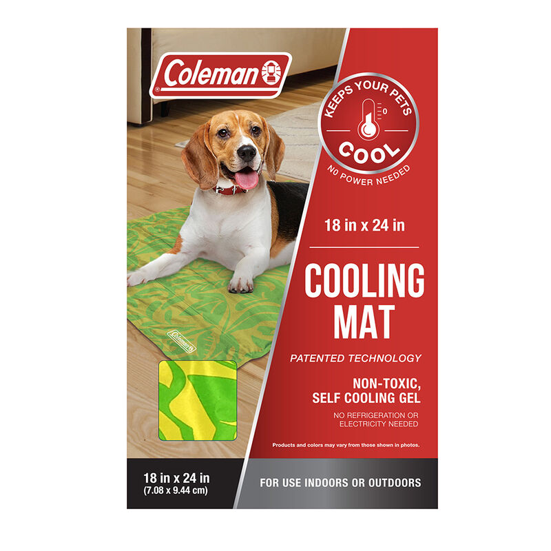 Coleman Unique Petz Small Reversible Cooling Mat, Green Botanical image number 4