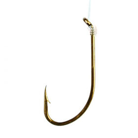 Eagle Claw Plain Shank Snelled Hooks, 6pk.