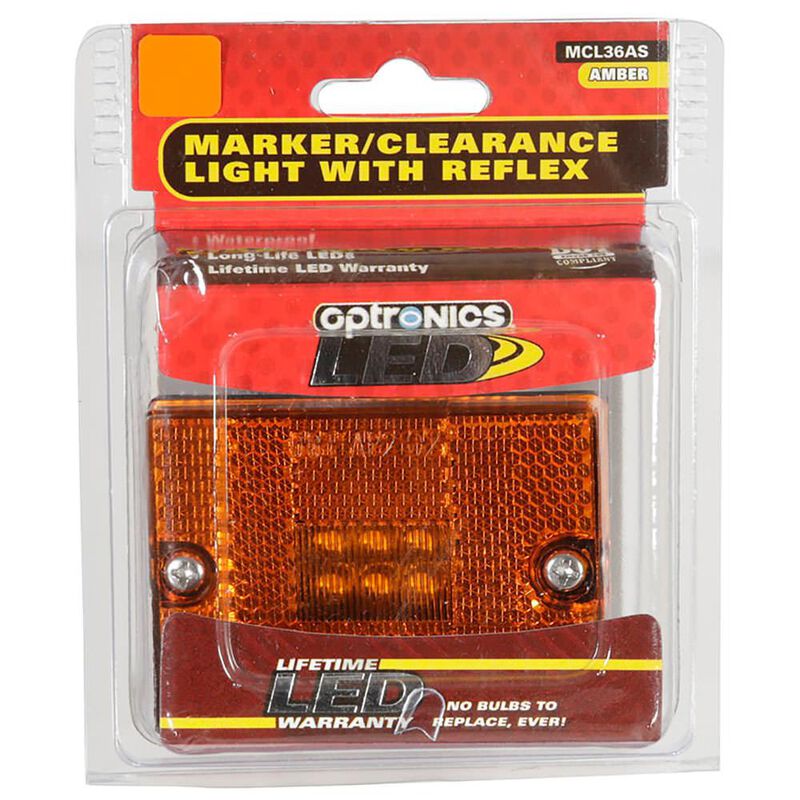 LED Amber Square Stud-Mount Clearance/Marker Light image number 3