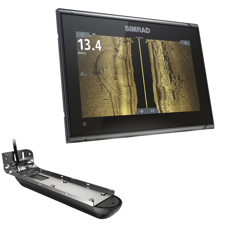Simrad GO9 XSE Chartplotter/Fishfinder w/ Active Imaging 3-in-1 Transom Mount Transducer & C-MAP Discover Chart image number 1