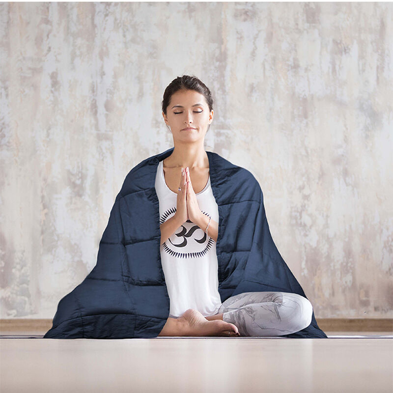 Sutton Home Fashions 12-lb. Weighted Microfiber Throw, Navy image number 5