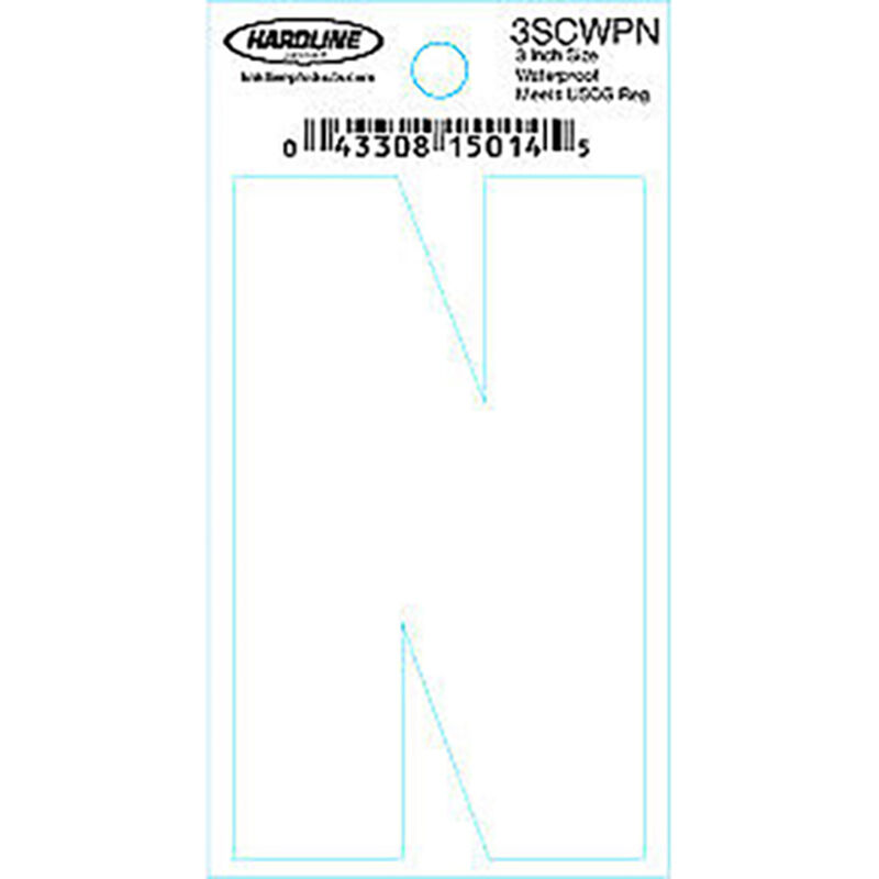Hardline 3" Vinyl Lettering 3SCWPN image number 1