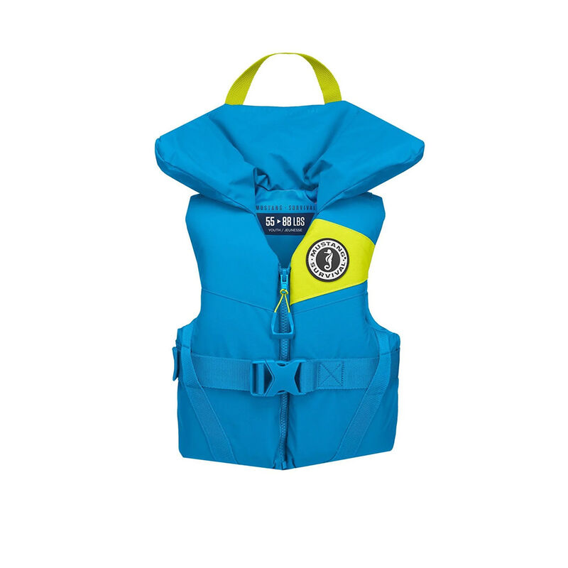 Mustang Youth Lil Legends Foam Vest - Personal Floatation Device, Life Vest, Youth Azure