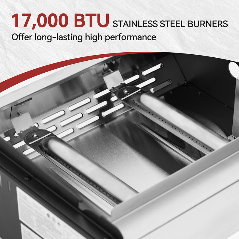 Royal Gourmet Portable 17" 2-Burner Tabletop Gas Griddle image number 12