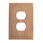 Whitecap Teak Outlet Cover, Receptacle Plate