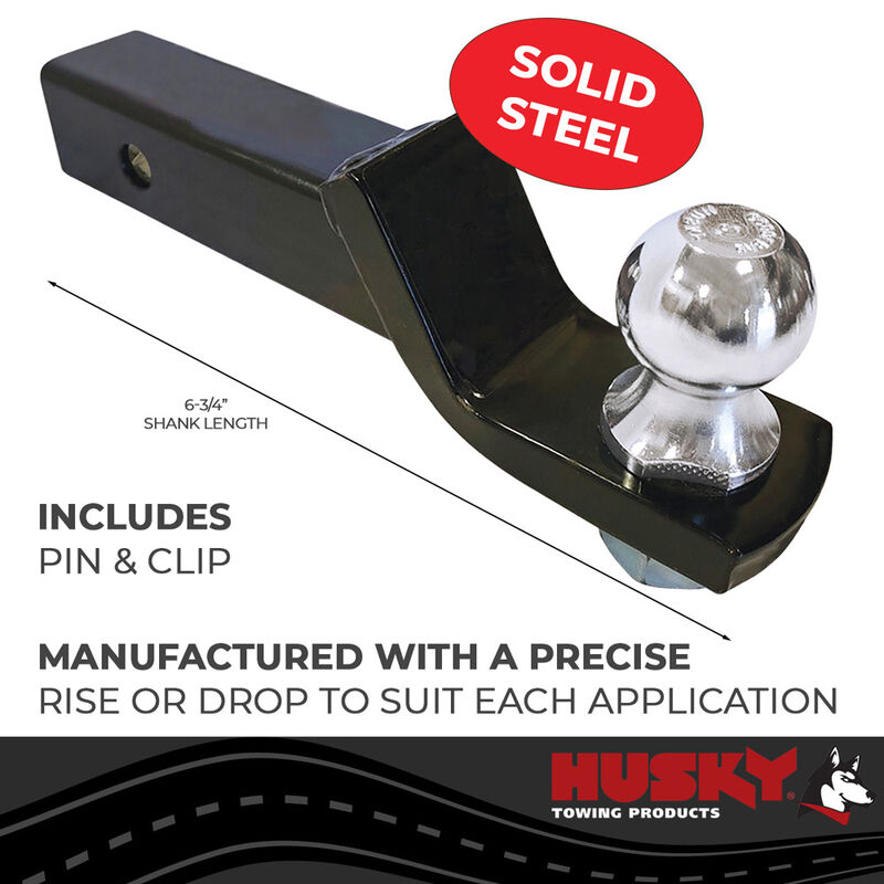 Husky Towing 2 Inch Receiver Trailer Hitch Ball Mount image number 2