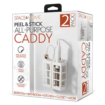 Space and Home Peel-and-Stick All-Purpose Caddy, 2-Pack