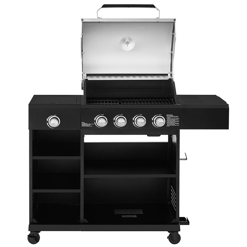 Royal Gourmet OK4003T 4-Burner Gas Grill w/Side Burner & Knife Rack image number 15
