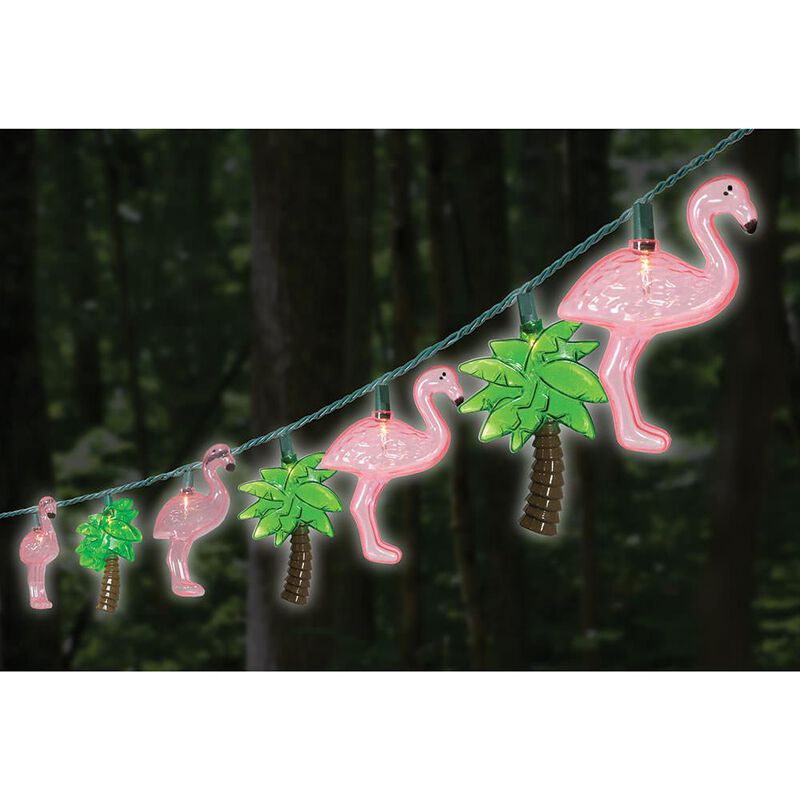 Flamingo & Palm Tree Mini Light Set, 10 Lights, 8 1/2&rsquo; Cord image number 6