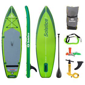 Solstice 9' Touring Inflatable Paddle Board (iSUP) Kit - Green 