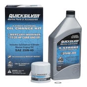 Quicksilver Oil Change Kit, 25W-40, Mercury 15/20 HP Engines