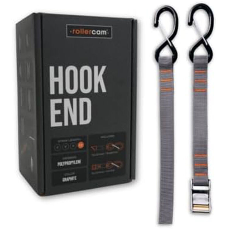 Rollercam Hook End 1" Wide Tie-Downs, 9' Long, Set of 2 image number 2