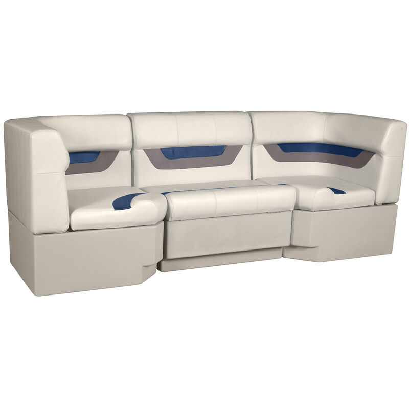 Designer Pontoon Furniture - 86" Rear Seat Package, Platinum/Midnight/Mocha image number 1