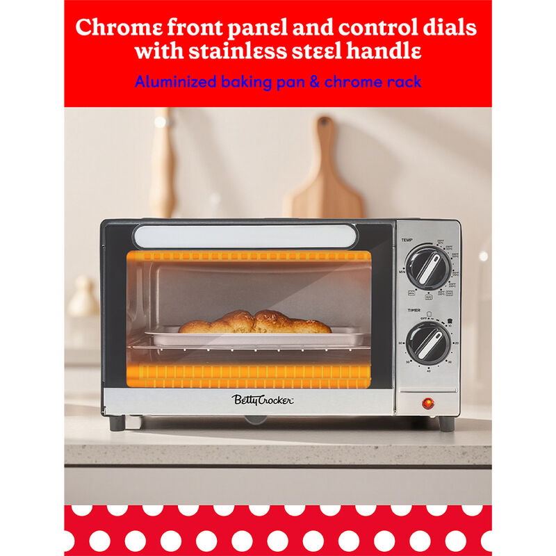 Betty Crocker Mid-Size 9-Liter Toaster Oven image number 4