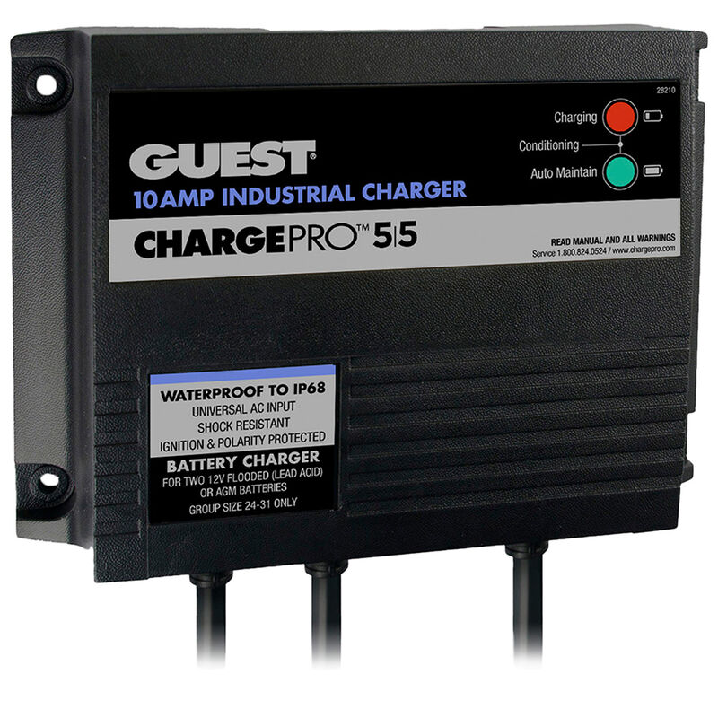 Guest 10AMP - 12/24V 2 Bank 120V Input On-Board Battery Charger