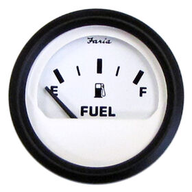 Faria 2" Euro White Series Fuel Level Gauge